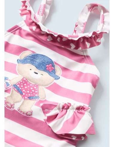 Bañador estampado con gorro para recién nacido