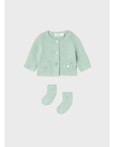 Conjunto 2 piezas tricot de algodón sostenible para recién nacido