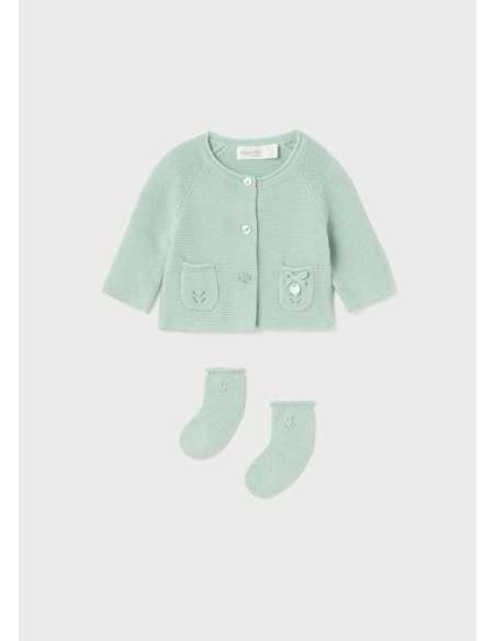 Conjunto 2 piezas tricot de algodón sostenible para recién nacido