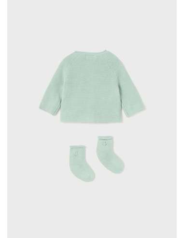 Conjunto 2 piezas tricot de algodón sostenible para recién nacido
