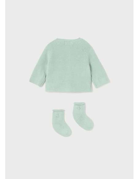 Conjunto 2 piezas tricot de algodón sostenible para recién nacido