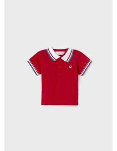 Polo de manga corta en algodón para recién nacido