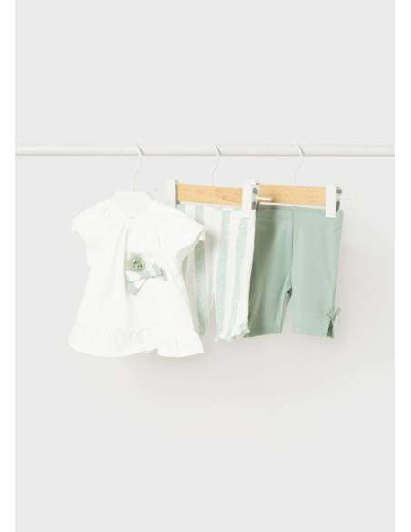 Conjunto 3 piezas de algodón sostenible para recién nacido