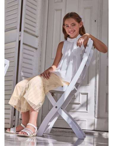 BLUSA GASA VOLANTE NIÑA