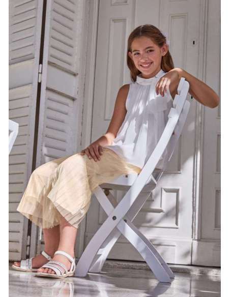 BLUSA GASA VOLANTE NIÑA