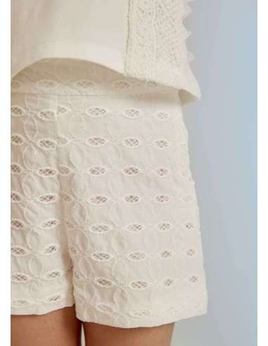 BERMUDA BATISTA BORDADA NIÑA