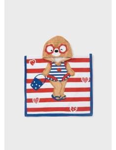 Toalla poncho con capucha de algodón sostenible para bebé 2