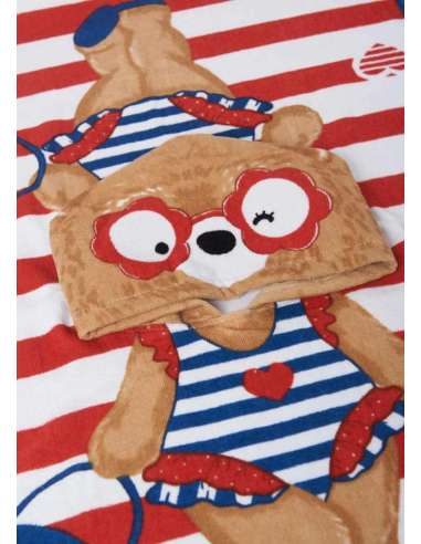 Toalla poncho con capucha de algodón sostenible para bebé