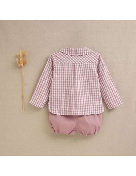 SET POLOLO+CAMISA VICHY MALVA
