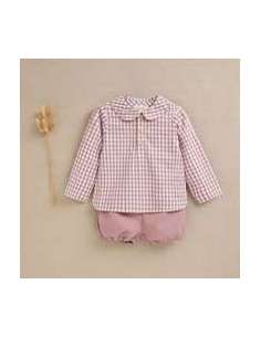 SET POLOLO+CAMISA VICHY MALVA