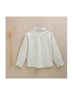 Camisa niño cuadros verde y blanco 2