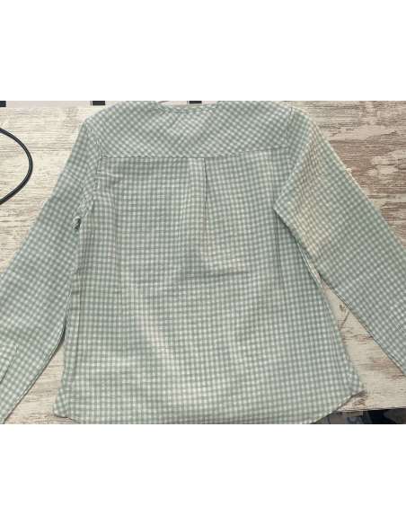 camisa vichy niño verde agua