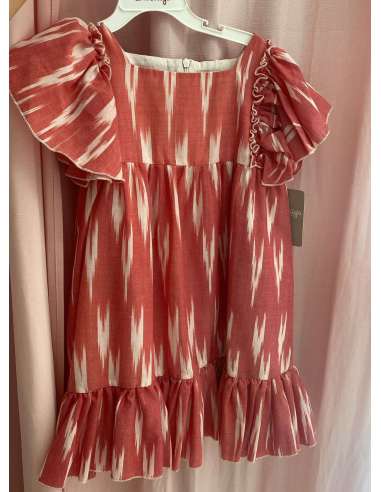 vestido niña etnico coral