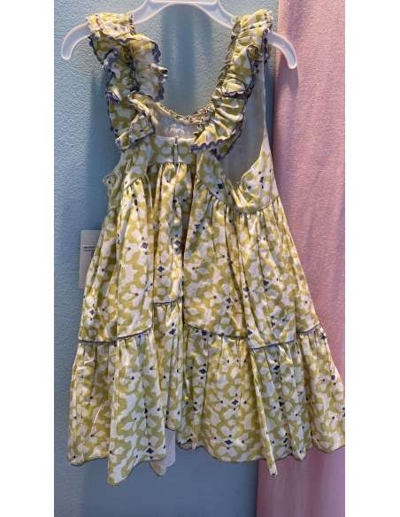 vestido niña ornamental verde lima