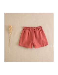 Short de niña color coral con cintura elástica 2