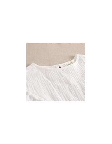 Blusa de niña de bámbula blanca
