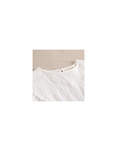 Blusa de niña de bámbula blanca