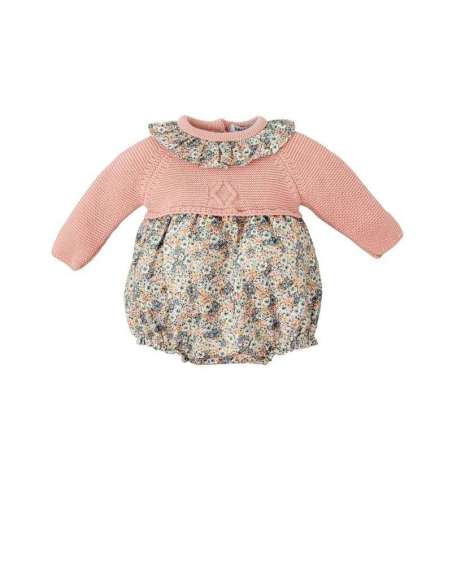 PELELE DE BEBÉ NIÑA DE PUNTO EBANO