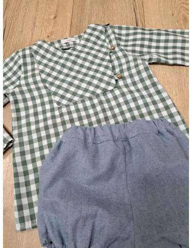 CAMISA NIÑOC VICHY GREEN