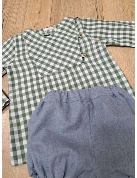 CAMISA NIÑOC VICHY GREEN