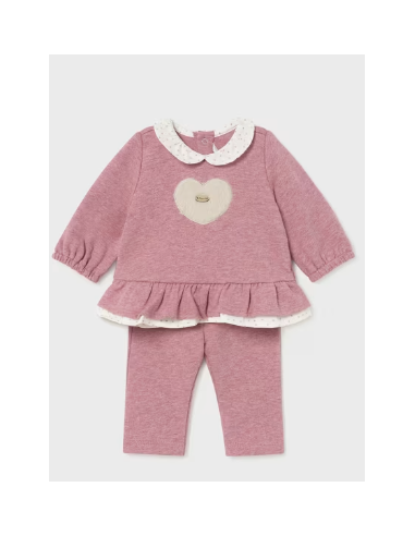 Conjunto pantalón y sudadera volante recién nacida