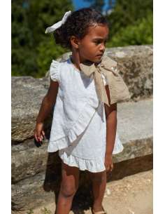 VESTIDO LINO CRUZADO BLACK & WHITE