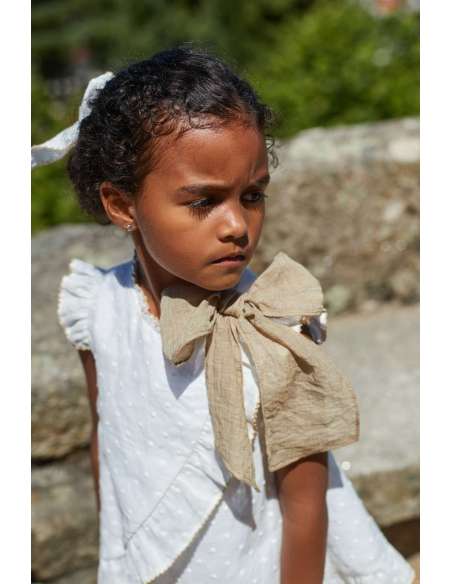 VESTIDO LINO CRUZADO BLACK & WHITE