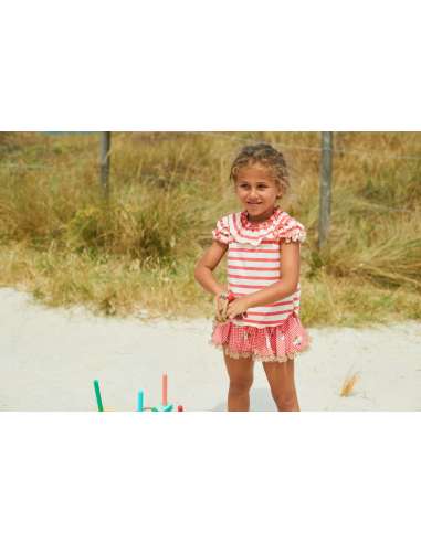 PELELE VOLANTE+POLO RAYAS LAIKA