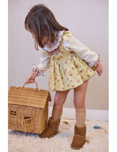 RANITA PECHERA BORDADA+ BLUSA CUADROS REAL