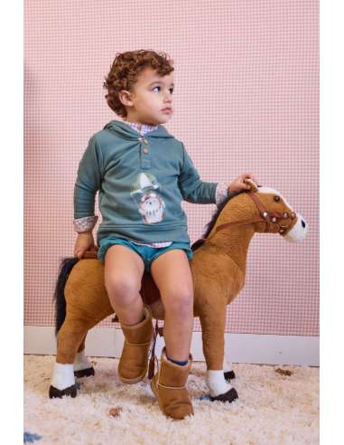 SUDADERA NIÑO VERDE GLOBO VIENA