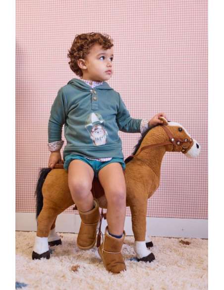 SUDADERA NIÑO VERDE GLOBO VIENA