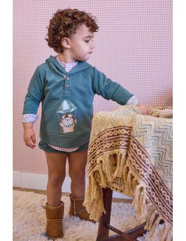 SUDADERA NIÑO VERDE GLOBO VIENA