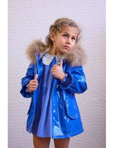 VESTIDO CUELLO ESTAMPADO CHILDREN CHOCOLATE