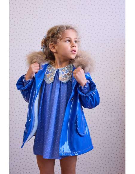 VESTIDO CUELLO ESTAMPADO CHILDREN CHOCOLATE