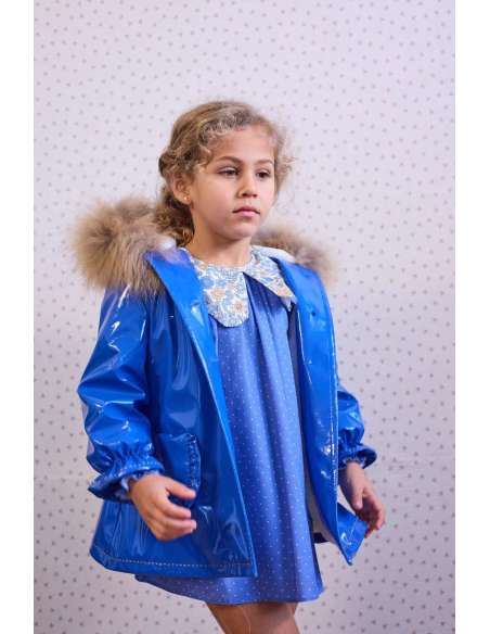 VESTIDO CUELLO ESTAMPADO CHILDREN CHOCOLATE