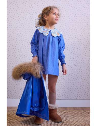 VESTIDO CUELLO ESTAMPADO CHILDREN CHOCOLATE