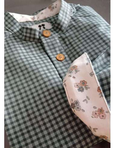 CAMISA M/L CUADROS NIÑO PETIT & FLOWER