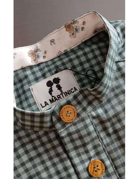 CAMISA M/L CUADROS NIÑO PETIT & FLOWER