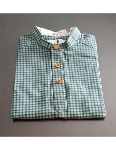 CAMISA M/L CUADROS NIÑO PETIT & FLOWER