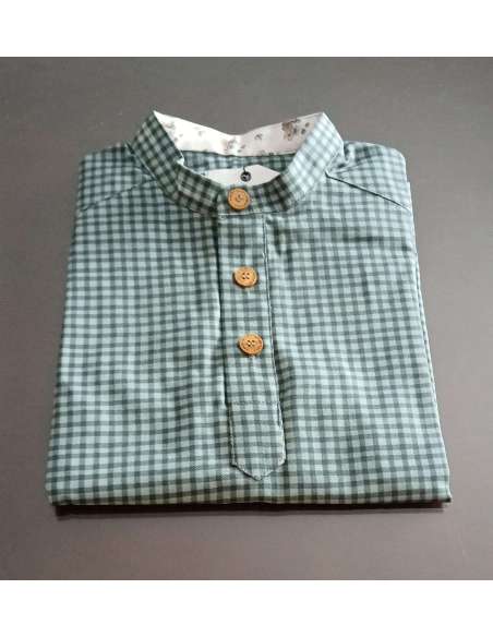CAMISA M/L CUADROS NIÑO PETIT & FLOWER