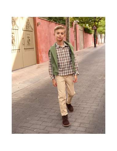 Pantalón de niño largo en beige