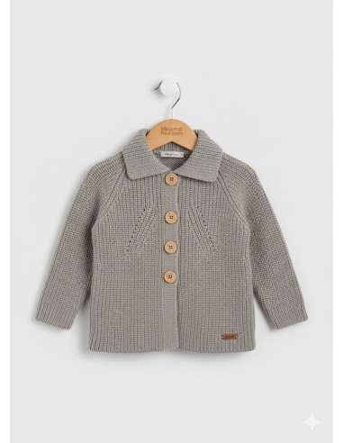 ABRIGO CUELLO VUELTO Y BOTONES