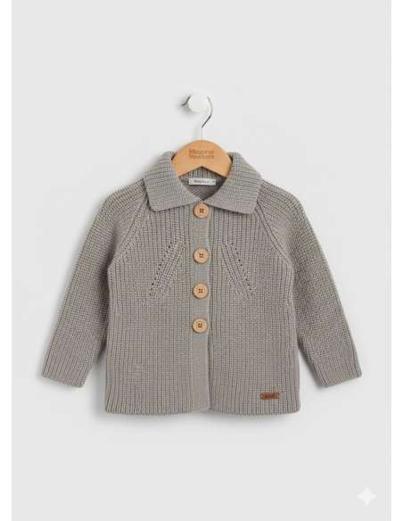 ABRIGO CUELLO VUELTO Y BOTONES